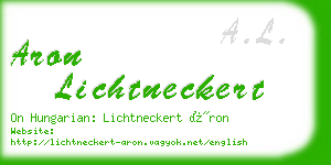 aron lichtneckert business card